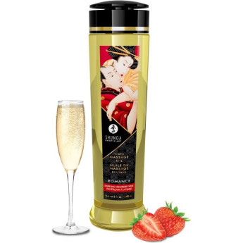 Масло массажное для тела SHUNGA ROMANCE - SPARKLING STRAWBERRY WINE (РОМАНТИКА - ШАМПАНСКОЕ И КЛУБНИКА) 1208 SG