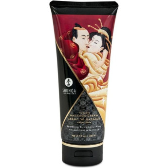 Массажный крем для тела SHUNGA SPARKLING STRAWBERRY WINE (ШАМПАНСКОЕ И КЛУБНИКА - НЕОБЫКНОВЕННЫЕ ПОЦЕЛУИ) 4108 SG
